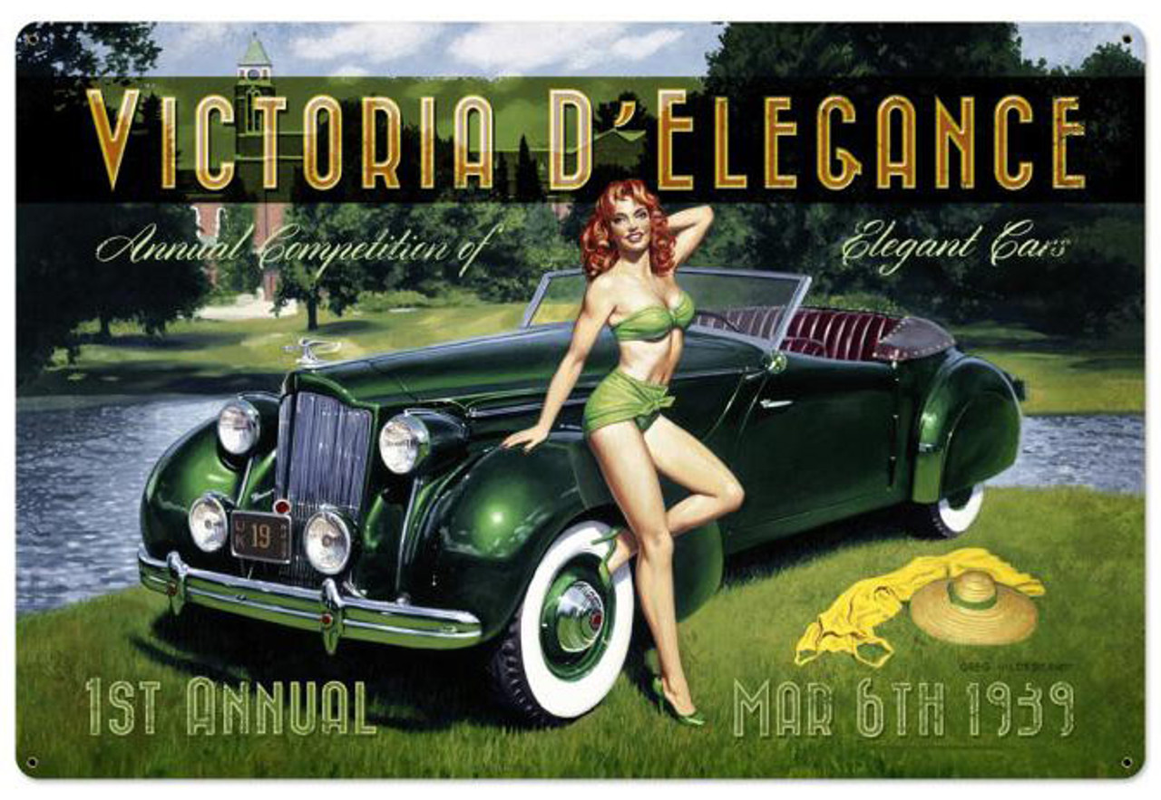 Victoria D Elegance Metal Sign 36 x 24 Inches