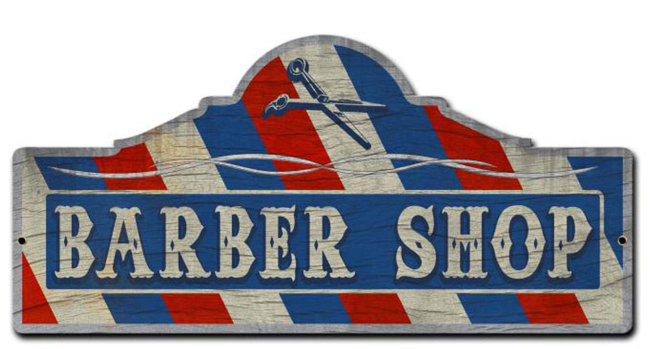 The barber shop sign