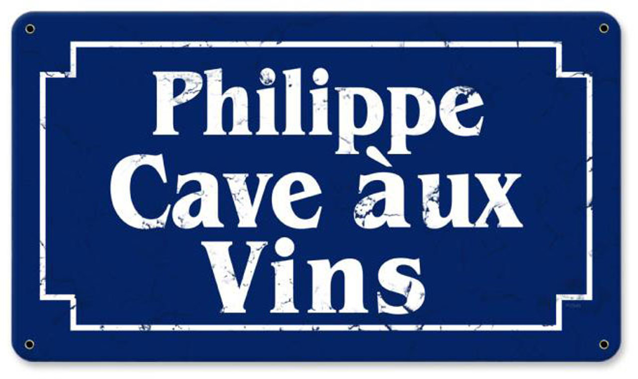 Cave Aux Vins Personalized Sign 14 x 8 Inches