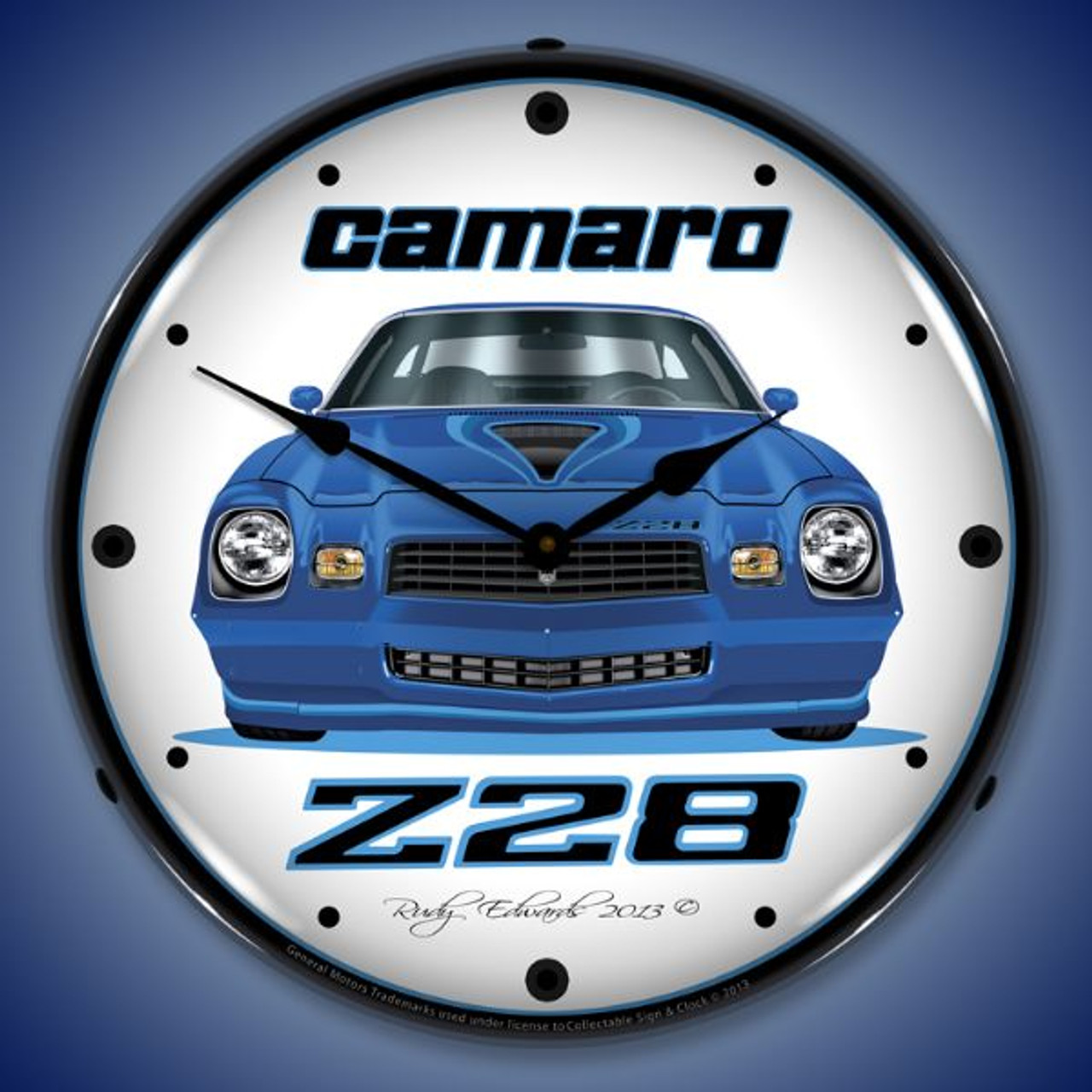 1979 Z28 Camaro Lighted Wall Clock 14 x 14 Inches