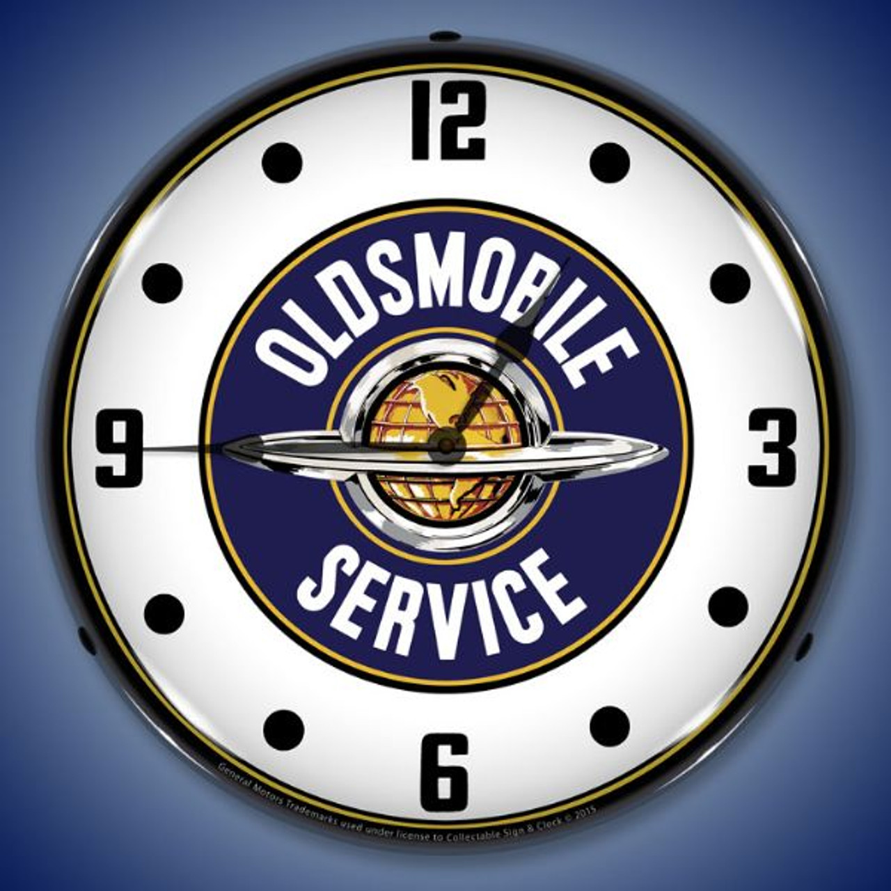 Oldsmobile Service Lighted Wall Clock 14 x 14 Inches