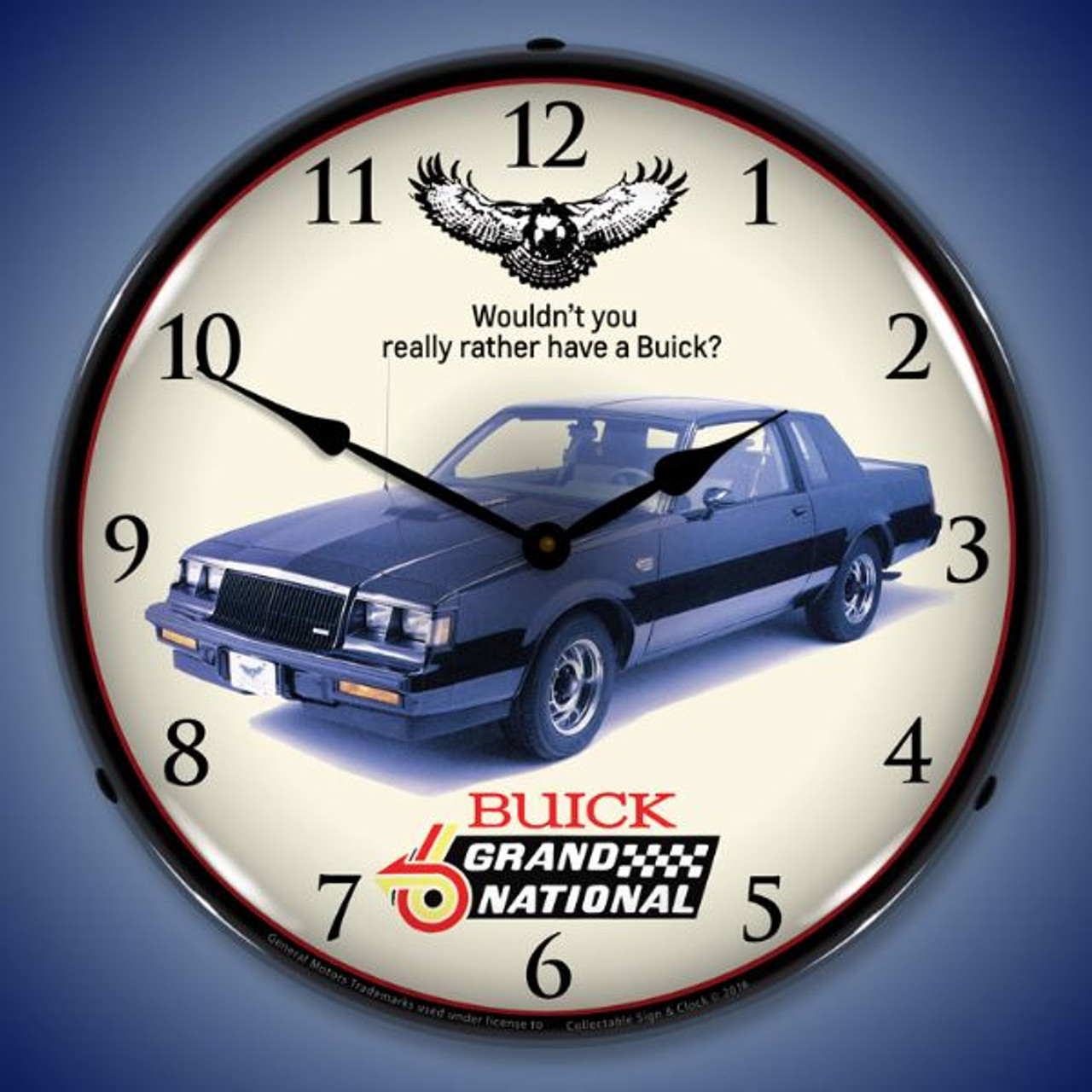 1987 Buick Grand National  Lighted Wall Clock 14 x 14 Inches
