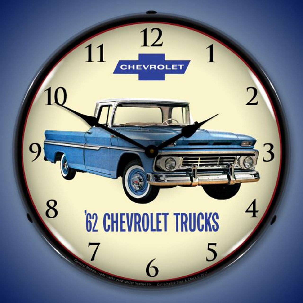 1962 Chevrolet Truck Lighted Wall Clock 14 x 14 Inches