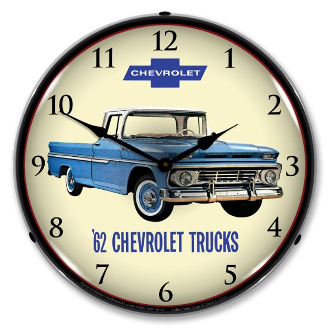 1962 Chevrolet Truck Lighted Wall Clock 14 x 14 Inches