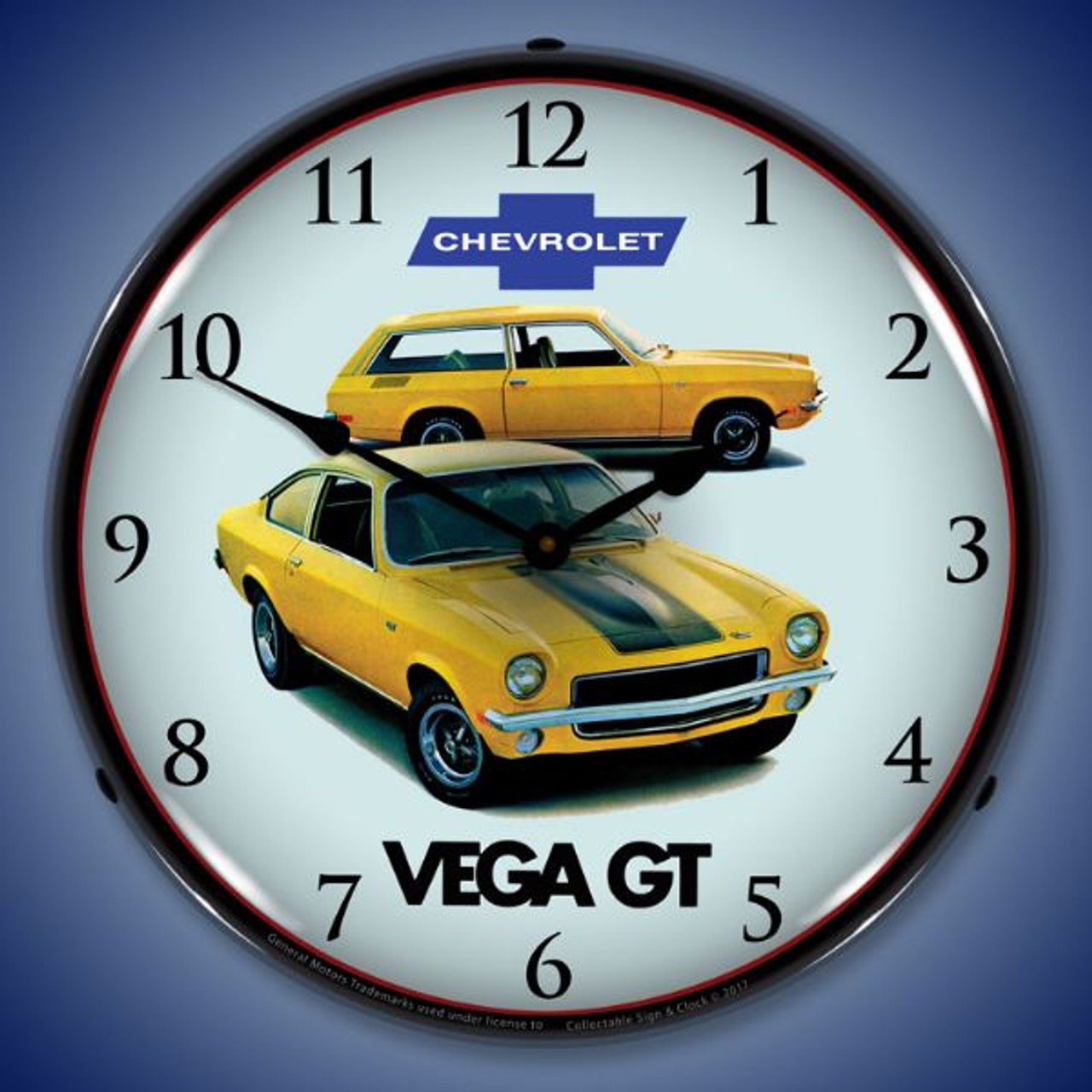 1971 Vega GT Lighted Wall Clock 14 x 14 Inches