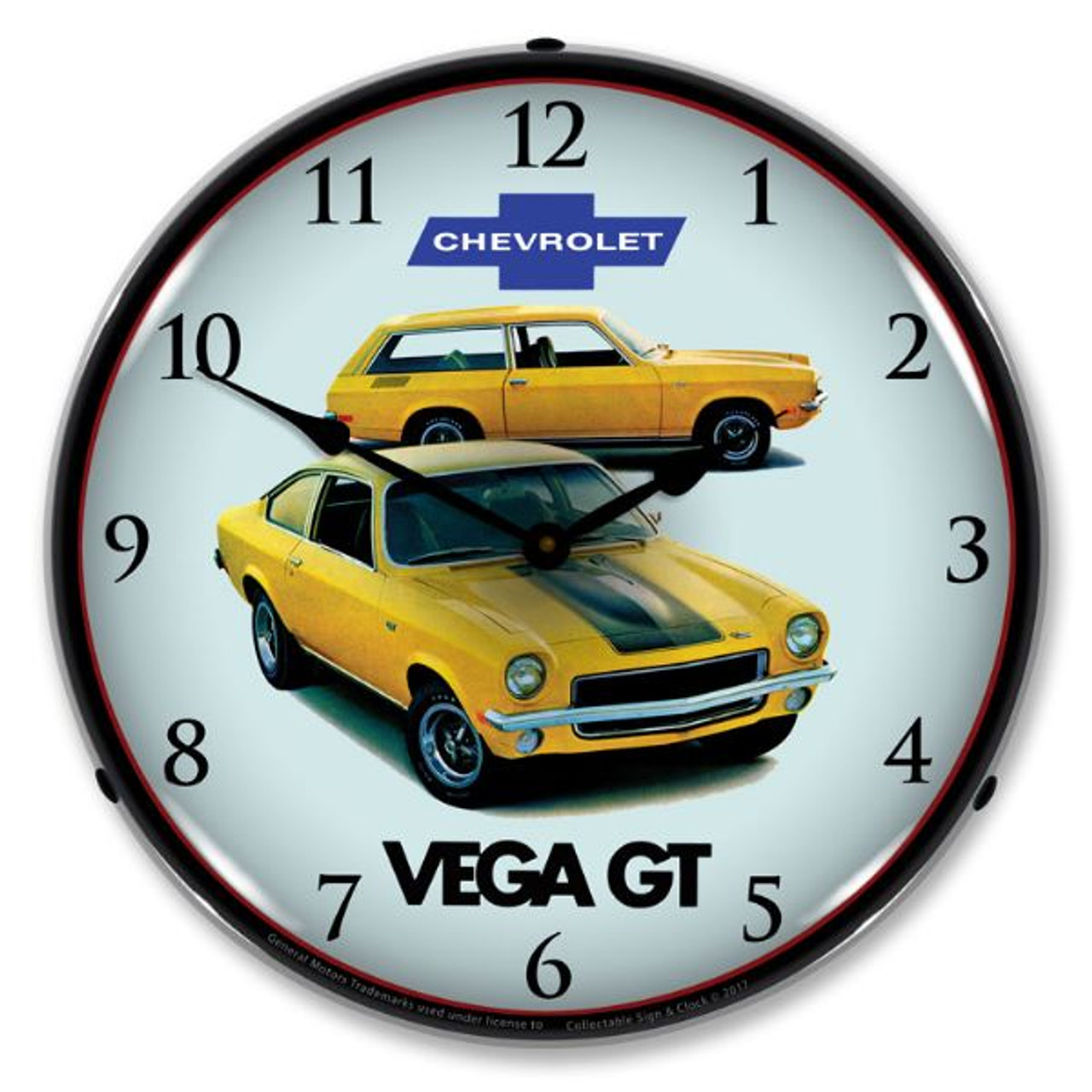 1971 Vega GT Lighted Wall Clock 14 x 14 Inches