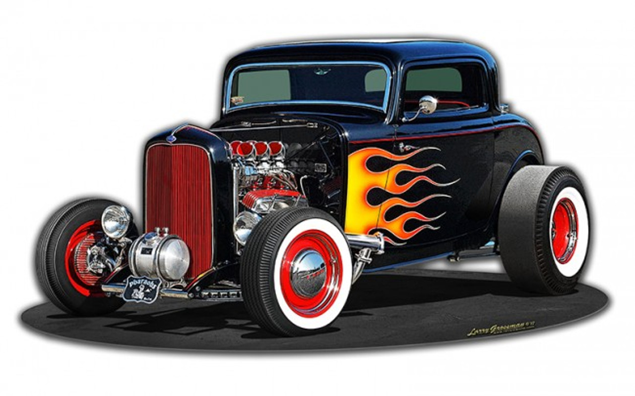 1932 Deuce Coupe Metal Sign 17 x 9 Inches