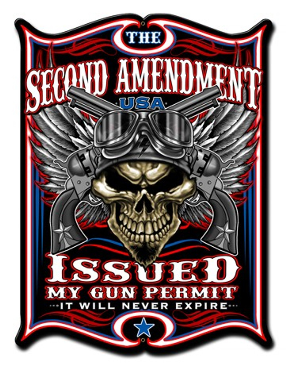 2nd Amendment Metal Sign 24 x 33 Inches