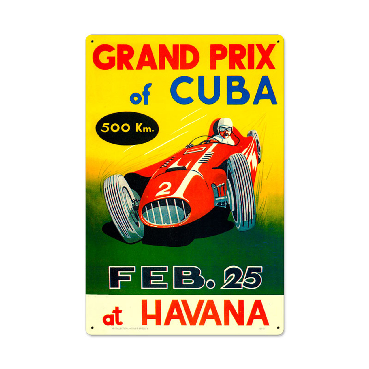 Grand Prix Cuba Metal Sign 16 x 24 Inches