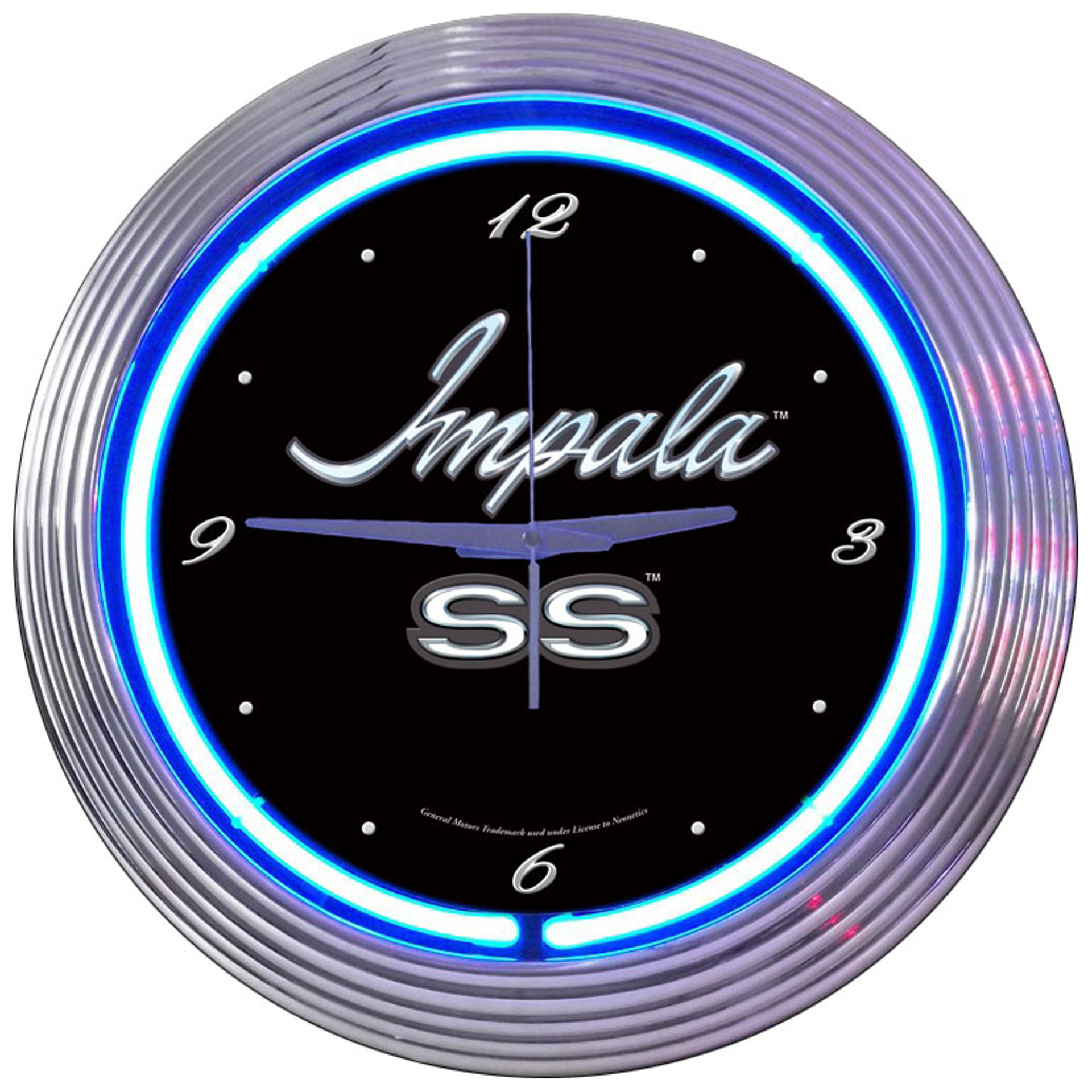 Retro Impala Neon Clock 15 X 15 Inches