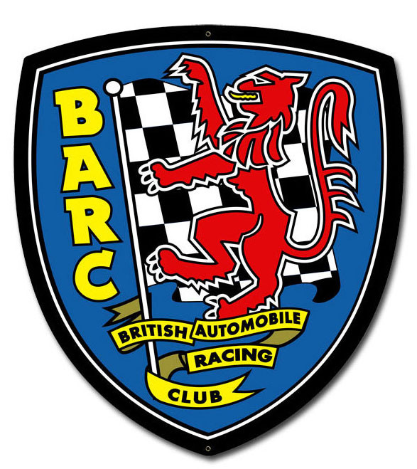 Retro British Auto Racing Club Custom Metal Shape Sign 16 x 16 Inches