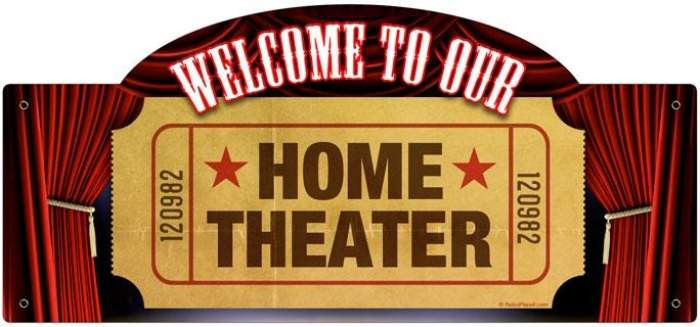 personalized home theater sign