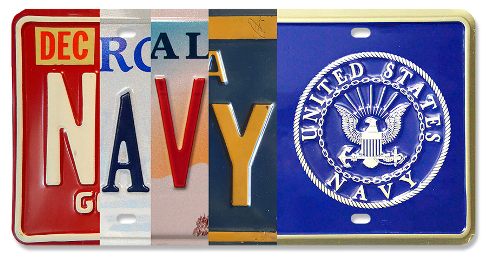 Seal Of The Us Dept Of The Navy License Plate 12 x 6 Inches