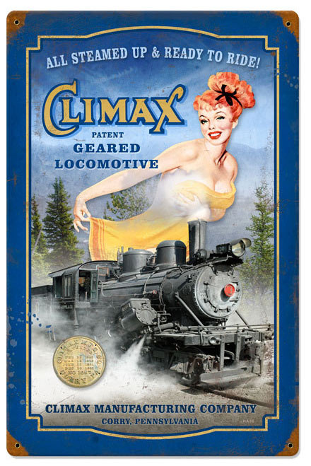 Vintage Climax Metal Sign 12 x 18 Inches