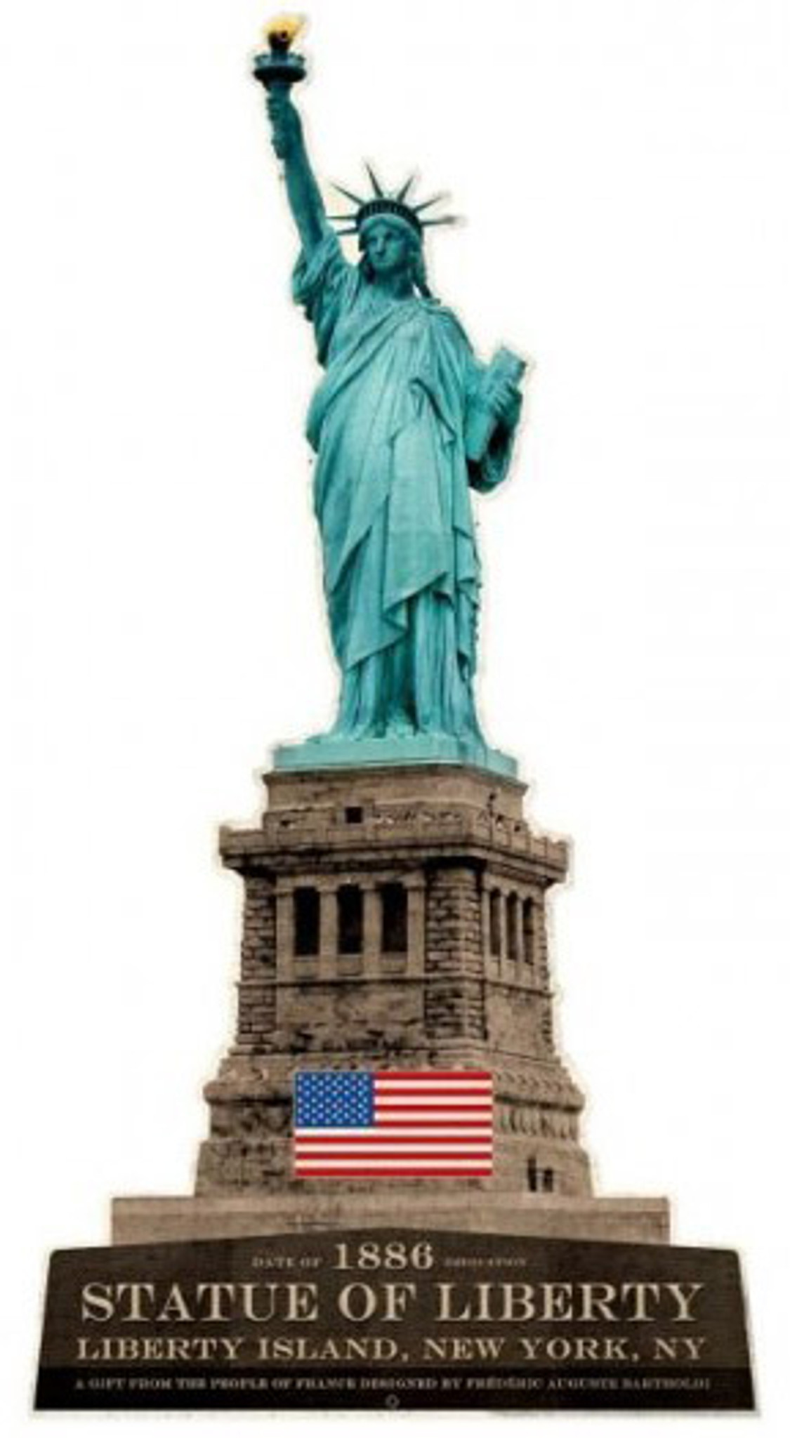 Statue Of Liberty Metal Sign 22 x 42 Inches
