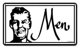 Vintage Men Metal Sign 8 x 14 Inches