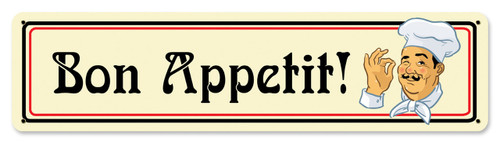 Bon Appetit Metal Sign 20 x 5 Inches