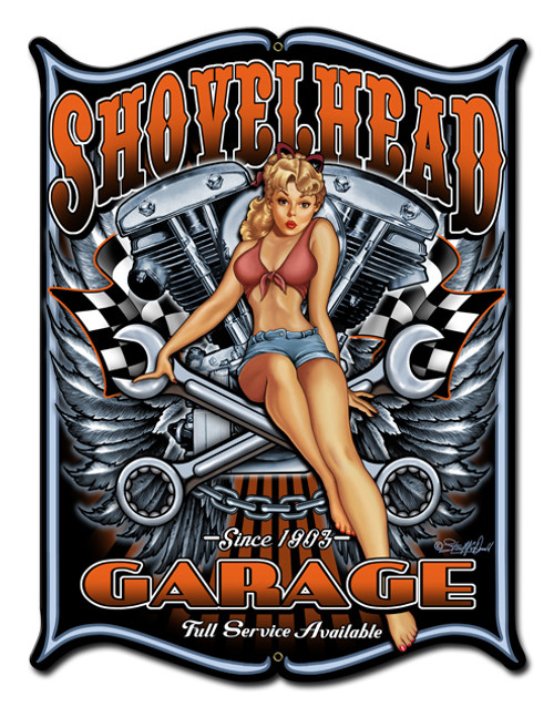 Shovelhead Metal Sign 18 x 24 Inches
