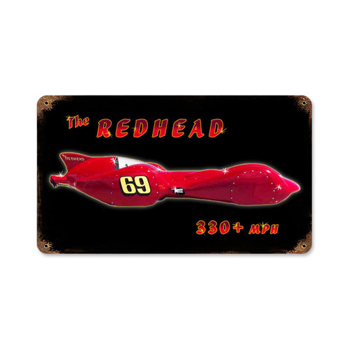 Redhead Metal Sign 14 x 8 Inches
