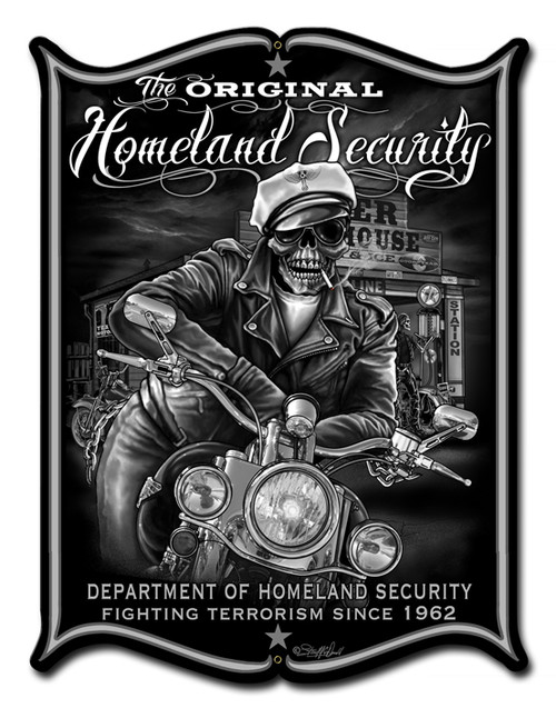 Homeland Security Metal Sign 14 x 19 Inches