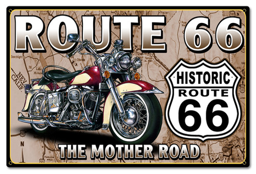 Route 66 The Mother Road Metal Sign 24 x 16 Inches