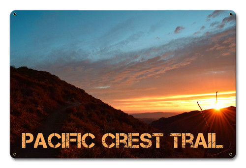 Hiking Pct Metal Sign 18 x 12 Inches