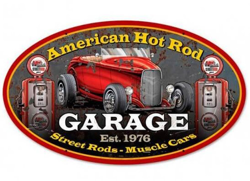 2 pcs personalized hot rod garage, fishing