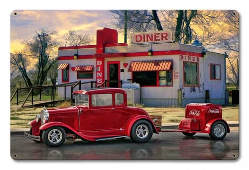 Diners and Dives Metal Sign 18 x 12 Inches