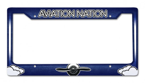 Aviation Nation License Plate Frame 12 x 6 Inches