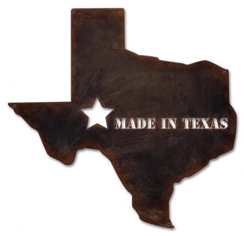 Made In Texas Metal Sign 19 x 19 Inches