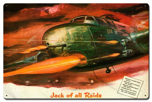Jack Of All Raids Metal Sign 24 x 16 Inches