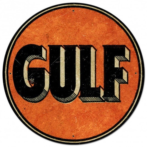 GULF OIL Metal Sign 28 x 28 inches