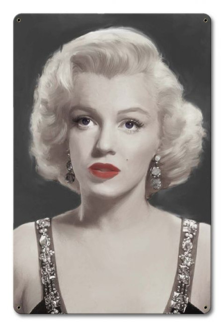 Marilyn Monroe Musing Metal Sign 12 X 18 Inches 