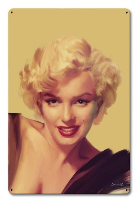 The Look Gold Marilyn Monroe Metal Sign 12 x 18 Inches