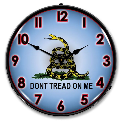 Don't Tread On Me v2 LED Lighted Wall Clock 14 x 14 Inches