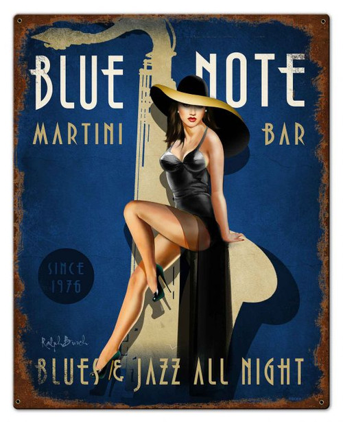 Blue Note Jazz Club Vintage Metal Sign 24 x 30 Inches