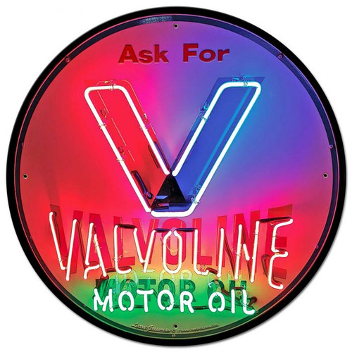 専用【Valvoline バルボリンオイル】ヴィンテージネオン時計付看板 Valvoline Motor Oil Retro 