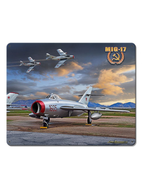 MIG 15 Metal Sign 15 x 12 Inches