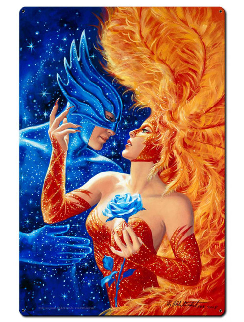 Lunar Fantasy Pinup Girl Metal Sign 24 x 36 Inches