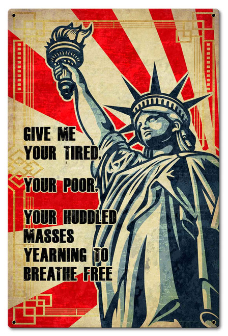 16x24 Statue of Liberty Poster: A Metal Tribute