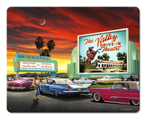 The Valley Drive-in Metal Sign 15 x 12 Inches