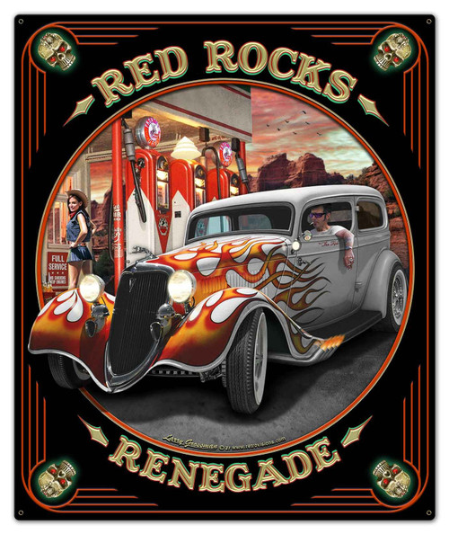 Red Rocks Renegade Metal Sign 30 x 36 Inches