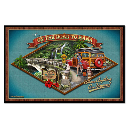 Road To Hana Metal Sign 19 x 12 Inches