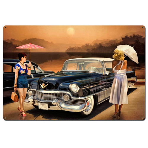 Women Love The Cadillac Philosophy Metal Sign 36 x 24 Inches