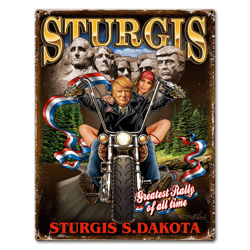 Donald Trump Sturgis Metal Sign 23 x 30 Inches