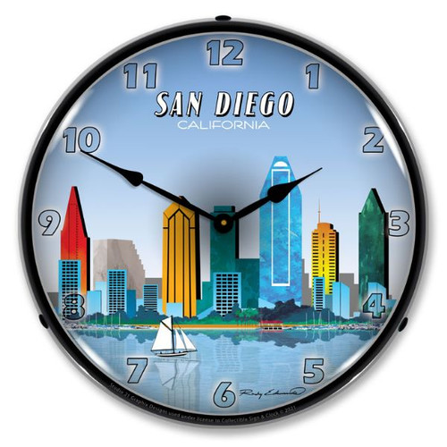 LED Lighted Wall Clocks | Travel Themed