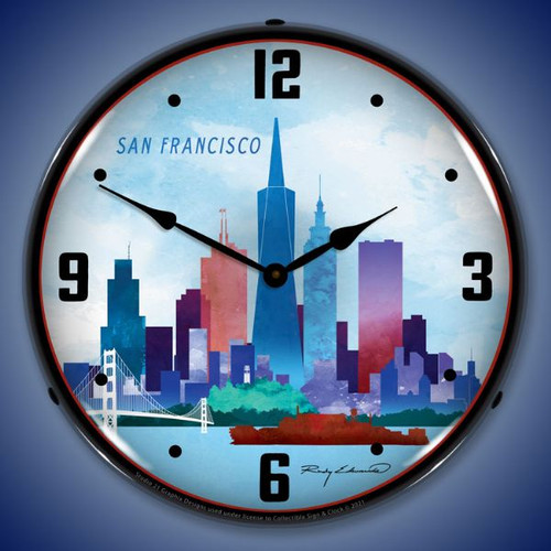 LED Lighted Wall Clocks | Travel Themed