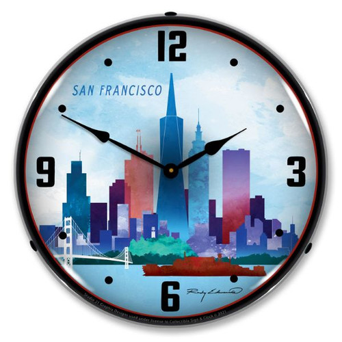 LED Lighted Wall Clocks | Travel Themed