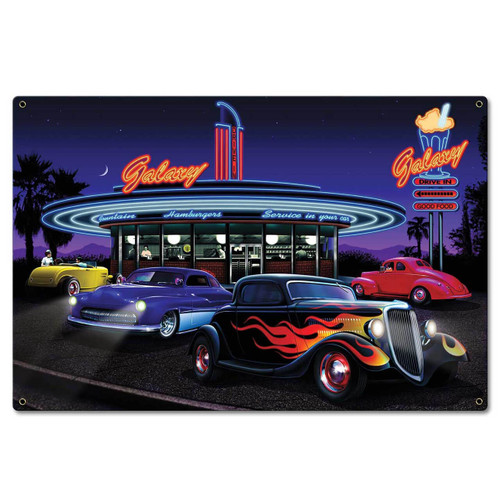 Galaxy Diner Metal Sign 24 x 16 Inches