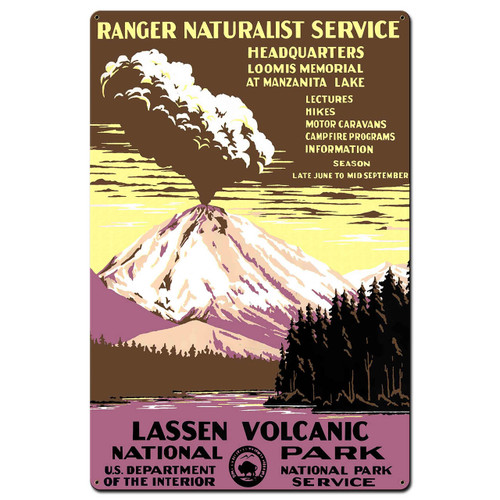 Lassen Volcanic Park Metal Sign 24 x 36 Inches